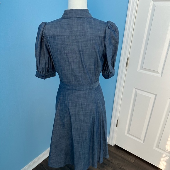 CALVIN KLEIN FIT & FLARE SHIRT DRESS SIZE 4 - Picture 3 of 3